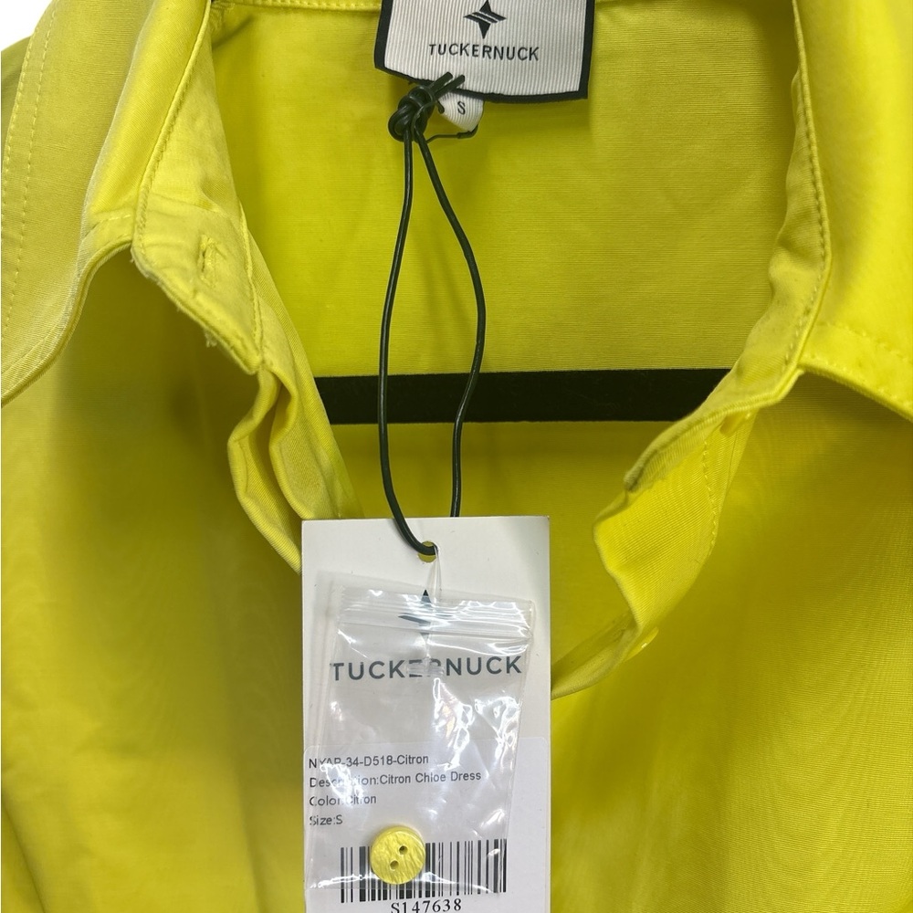 NWT Tuckernuck Chloe Citron Midi Shirt Dress Belted MSRP $298 Size Small - Picture 6 of 8